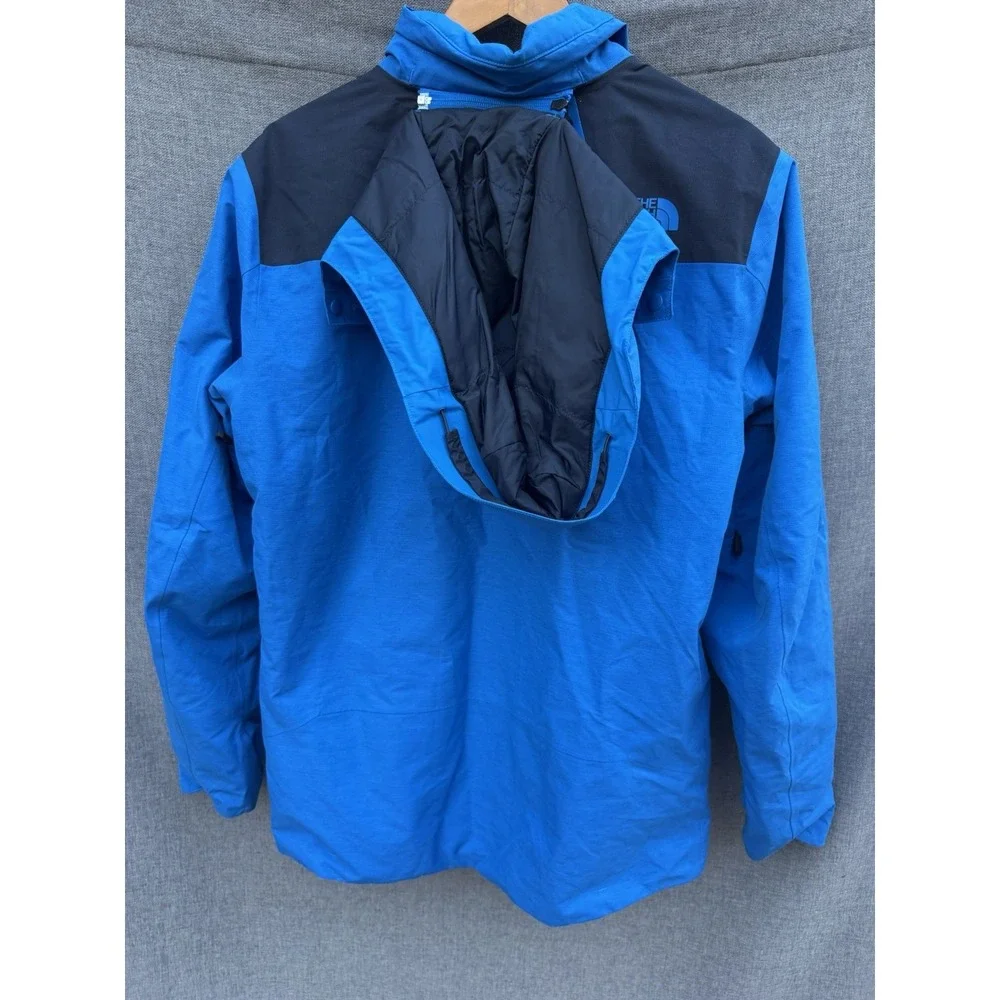North Face Men's Small Ski Snowboarding Jacket with Removable Hood Blue